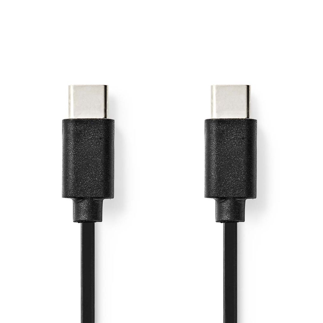 Nedis USB-C to USB-C USB Cable 1m Black