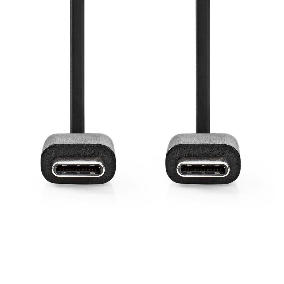 Nedis USB-C to USB-C USB Cable 1m Black