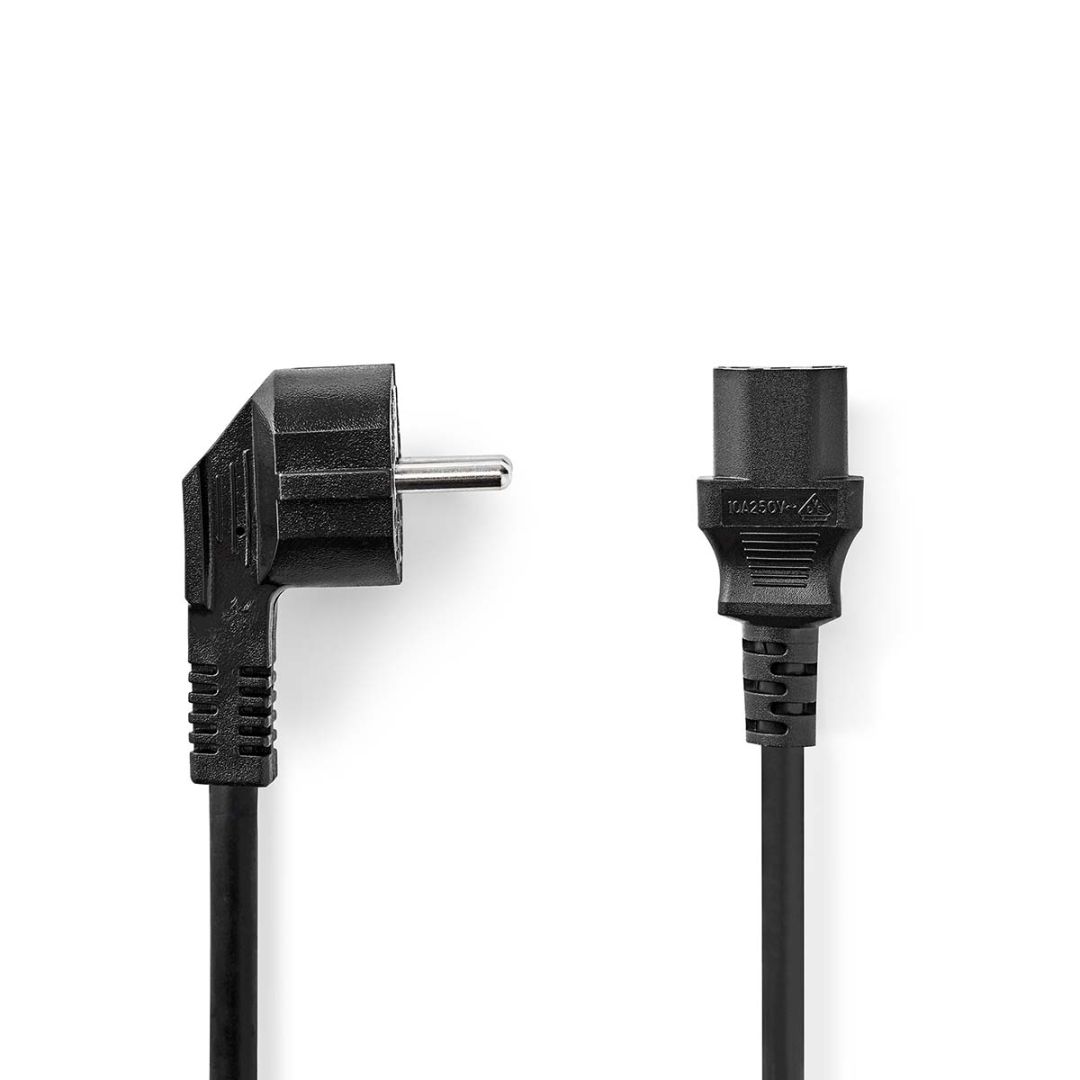 Nedis IEC-320-C13 Angled Power Cable 3m Black