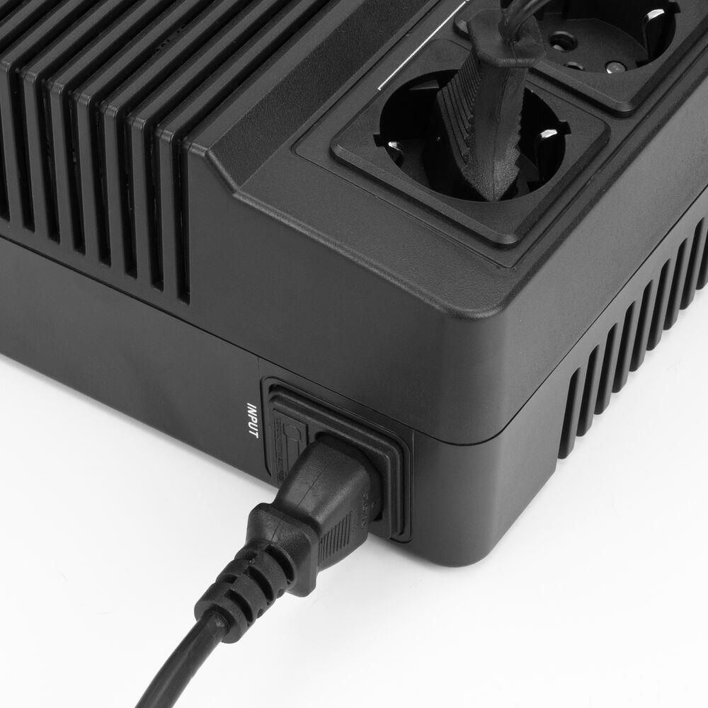 ACT Powercord mains connector Schuko CEE 7/7 male (angled) - C13 IEC 60320 2,5m Black