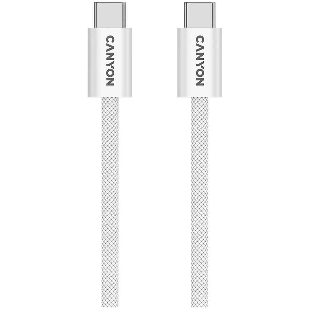 Canyon CND-CCMG60AB15W OnWire 60MG C-C 60W Magnet Braided cable 1m White