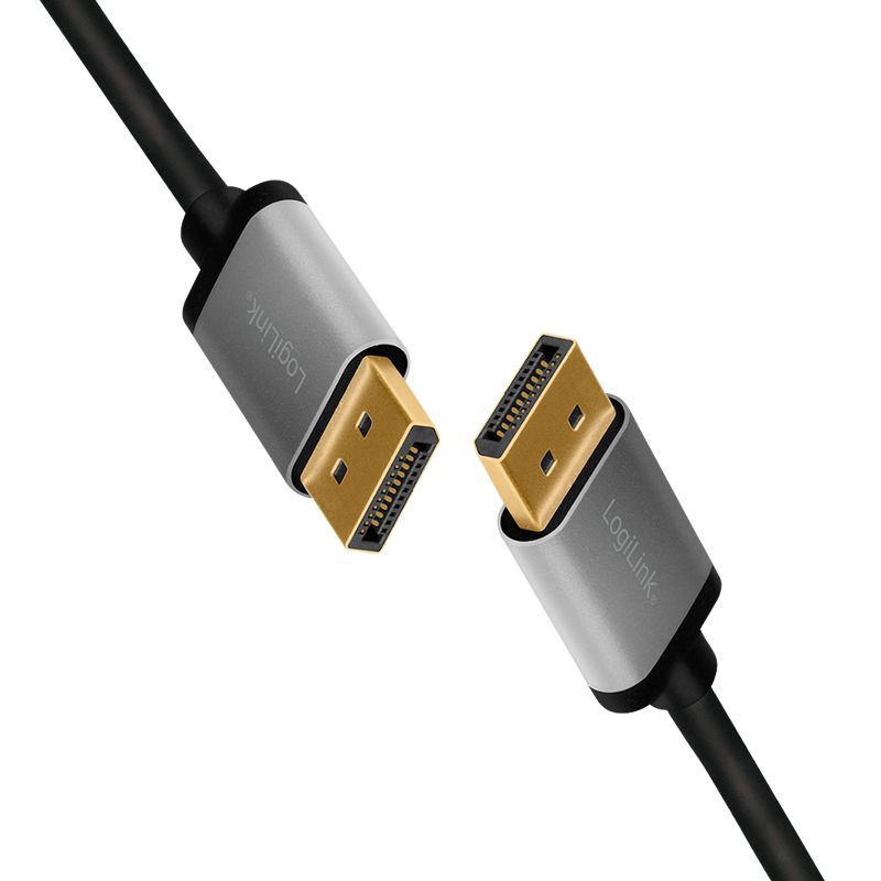 Logilink DisplayPort cable DP/M to DP/M 4K/60 Hz 2m Black/Grey