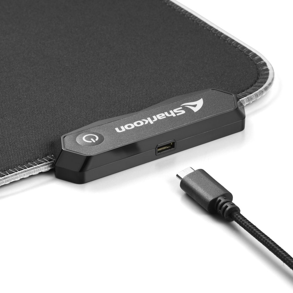 Sharkoon 1337 RGB V2 Gaming Mat 360 Egérpad Black