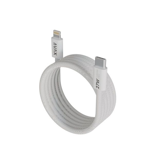 Avax CB611W MAGNETY 27W USB-C - Lightning Magnetic Charger 1m White