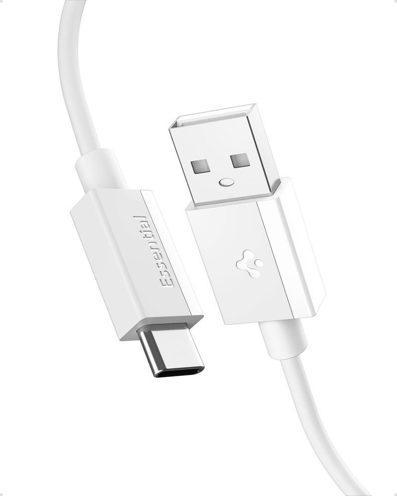 Spigen Essential USB-A to USB C-60W Cable 1m White