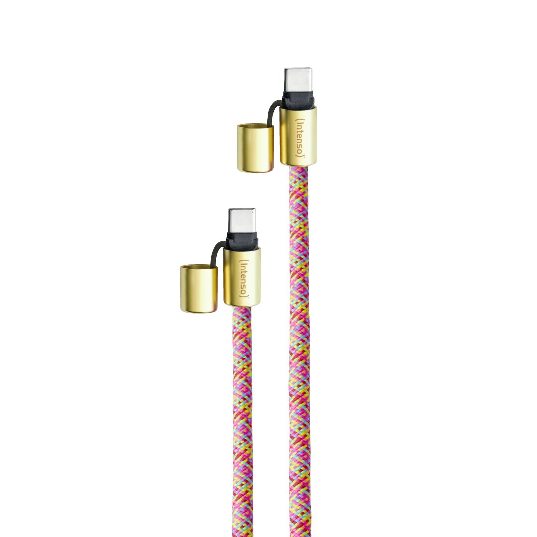 Intenso Cell Phone Charging Lanyard Cable 1,65m Neon Mix