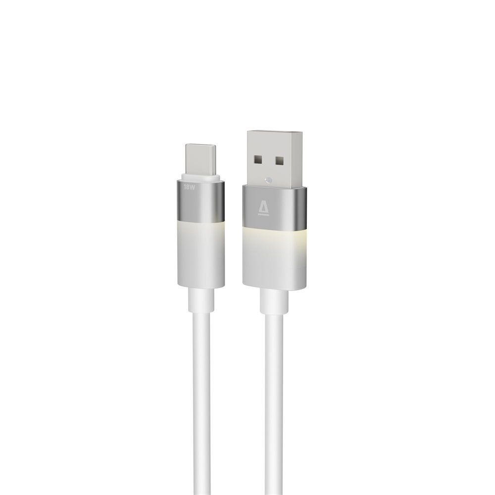 Avax CB312 GLOWY USB-A - USB-C cable 1m White