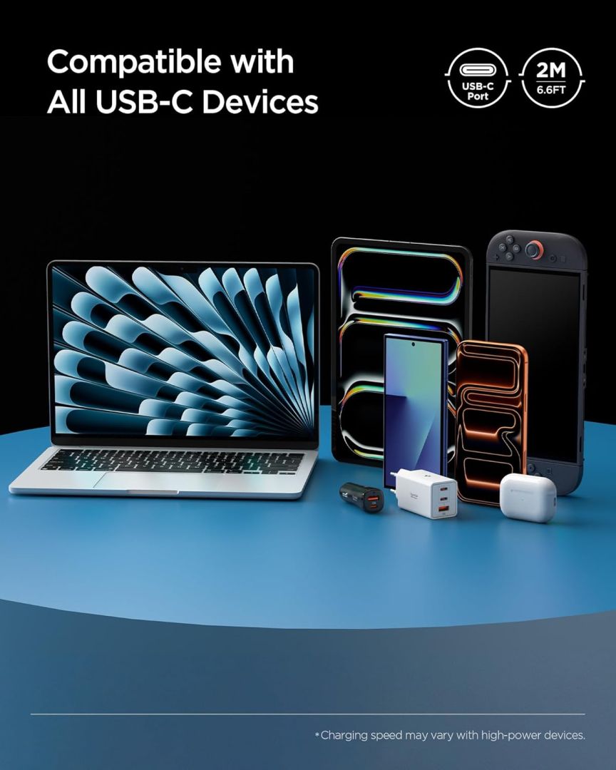 Spigen Essential USB C to USB C 100W Cable 2m Black