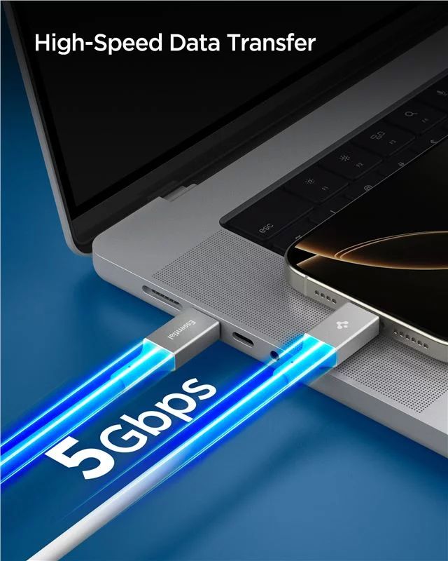 Spigen Essential USB C to USB C 100W Cable 1m White