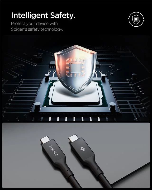 Spigen Essential USB C to USB C 240W Cable 1,2m Black