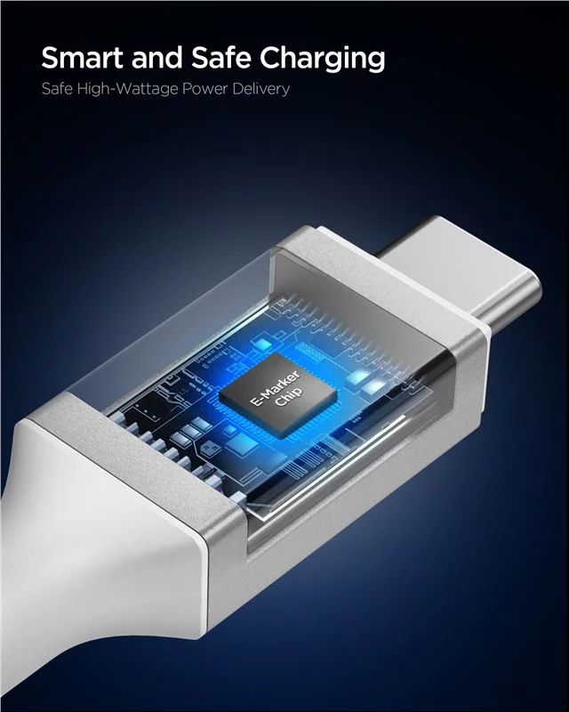 Spigen Essential USB C to USB C 240W Cable 1,2m White