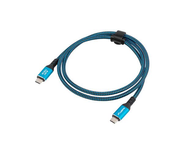 Lanberg USB-C 4.0 Cable 0,5m Black/Blue