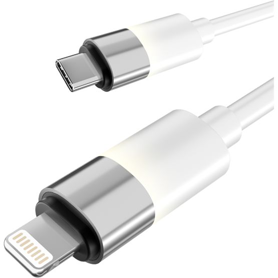 Avax CB314 GLOWY USB-C - Lightning cable 1m White