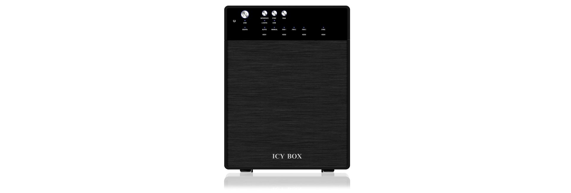 Raidsonic IcyBox IB-3640SU3 External 4x JBOD enclosure with eSATA and USB 3.0 for 3.5