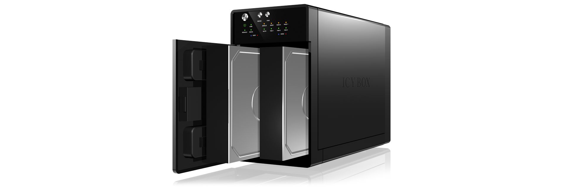 Raidsonic IcyBox IB-RD3620SU3 External dual RAID system for 3.5