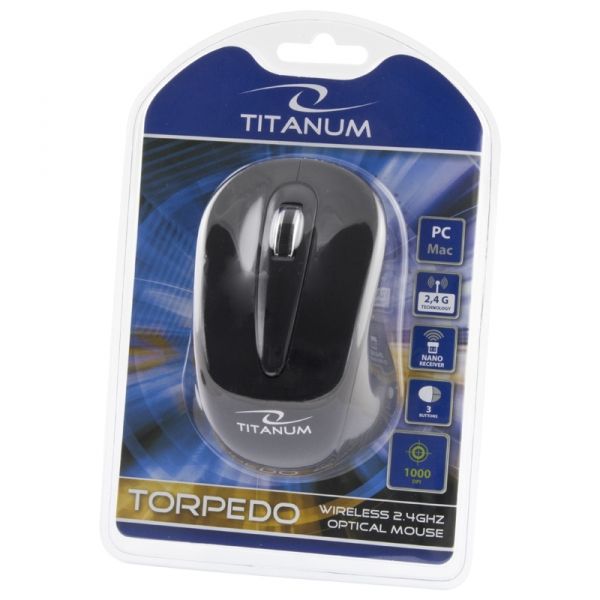 Esperanza Titanum Wireless Mouse Black