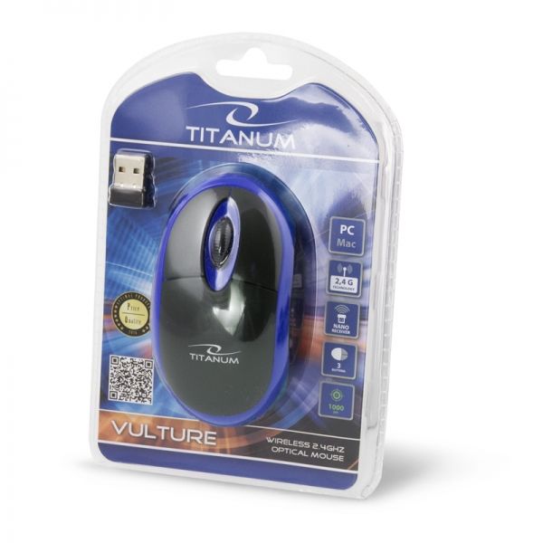 Esperanza Titanum Wireless Mouse Black/Blue