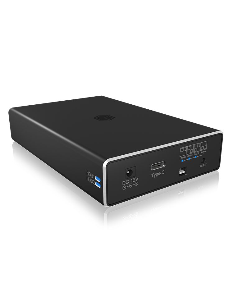 Raidsonic IcyBox IB-RD2253-C31 RAID enclosure for 2x HDD/SSD USB 3.2 Gen 2 Type-C / Type-A interface