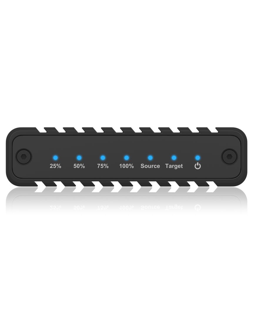 Raidsonic IcyBox IB-2817MCL-C31 Enclosure for two NVMe SSDs with clone function and Type-C or Type-A Black