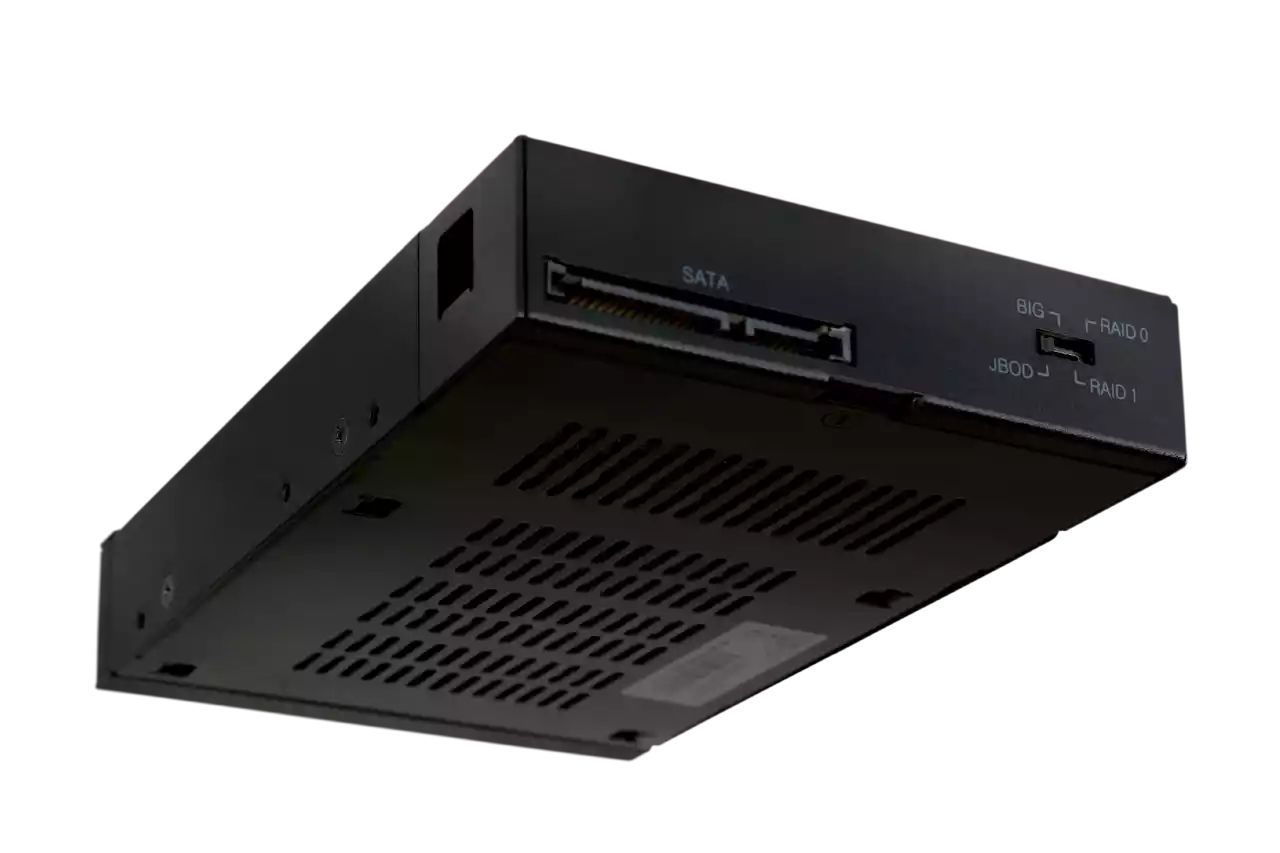 IcyDock ToughArmor RAID MB992SKR-B Rugged Full Metal Dual Bay RAID 2.5” SATA HDD & SSD Mobile Rack for External 3.5