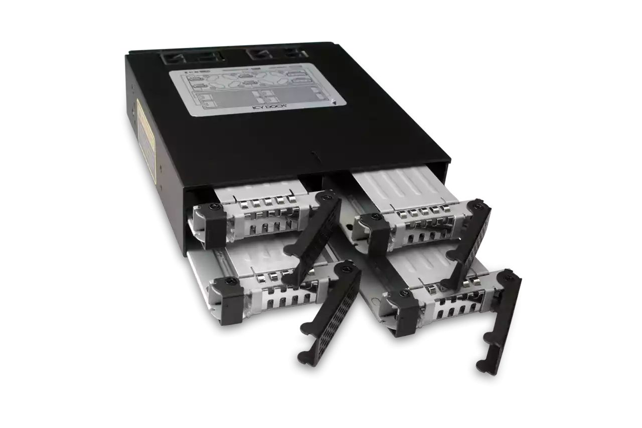 IcyDock ToughArmor MB994SP-4SB-1 Rugged Full Metal 4 Bay 2.5