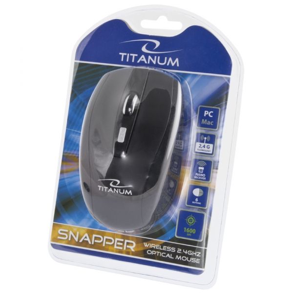 Esperanza Titanum Snapper Wireless Mouse Black