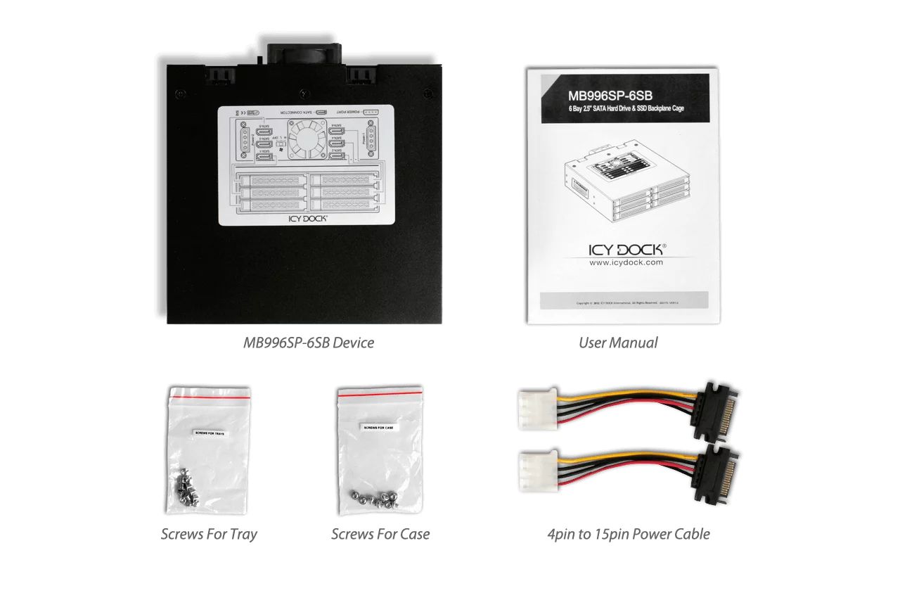 IcyDock ToughArmor MB996SP-6SB Rugged Full Metal 6 Bay 2.5