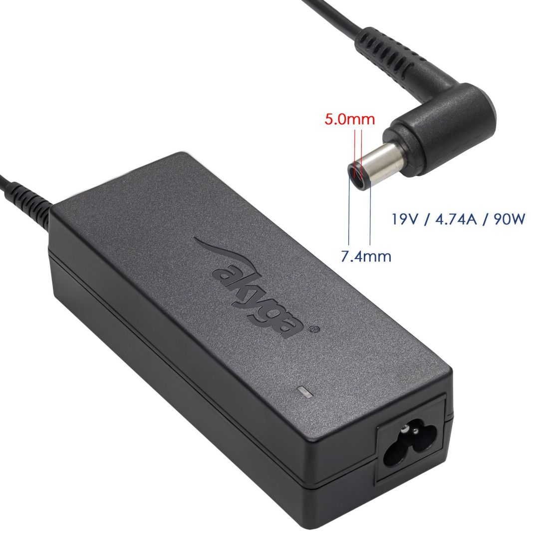 Akyga AK-ND-04 19V / 4,74A 90W 7,4x5mm HP hálózati notebook töltő