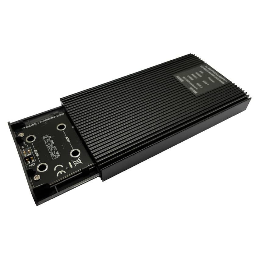 LC Power LC-M2-C-NVME-2X2-RAID M.2 NVMe SSD Enclosure Black