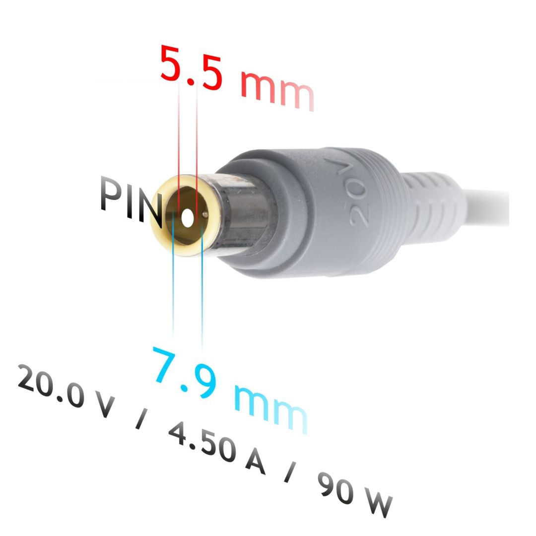 Akyga AK-ND-18 20V / 4,5A 90W 7,9x5,5mm Lenovo/IBM hálózati notebook töltő