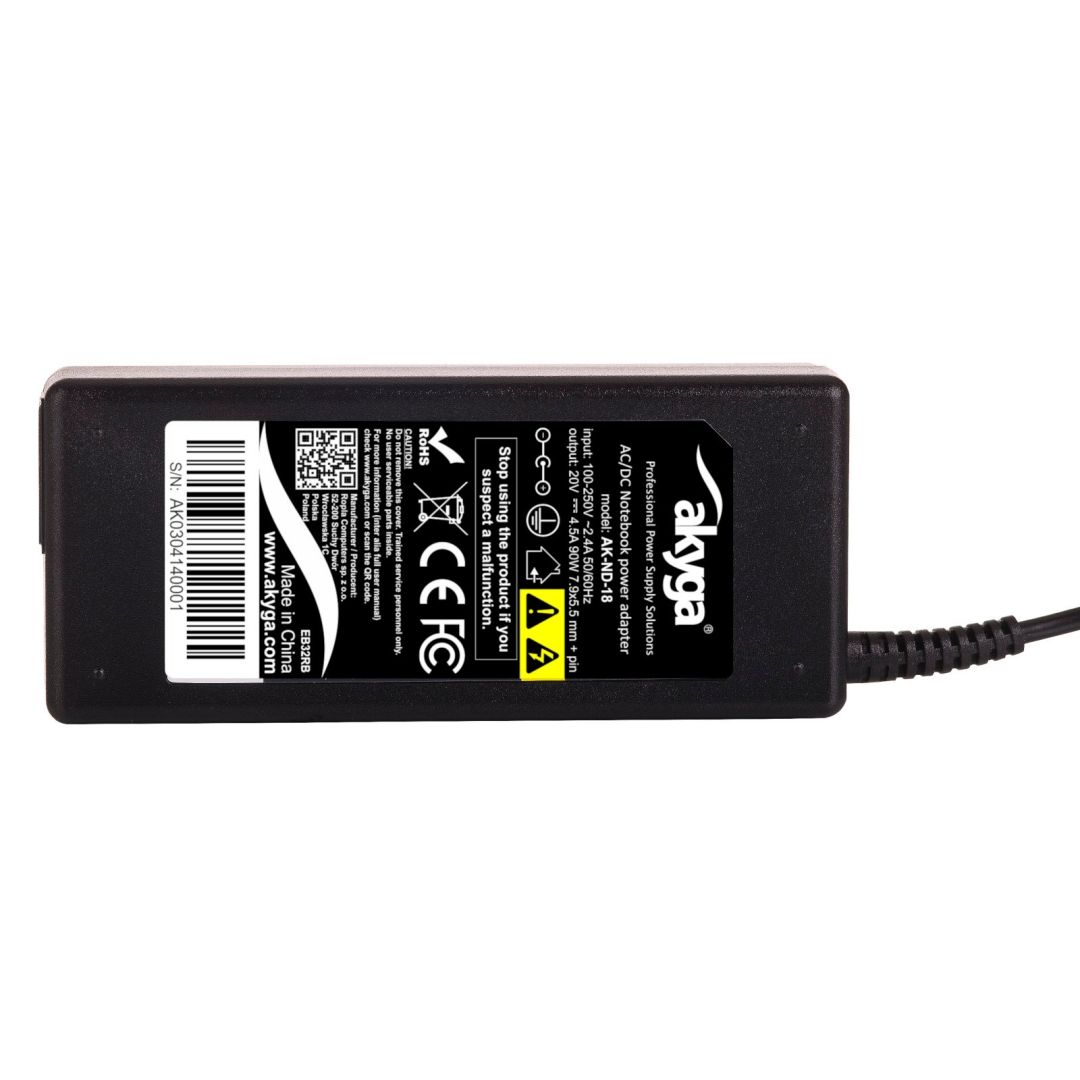 Akyga AK-ND-18 20V / 4,5A 90W 7,9x5,5mm Lenovo/IBM hálózati notebook töltő