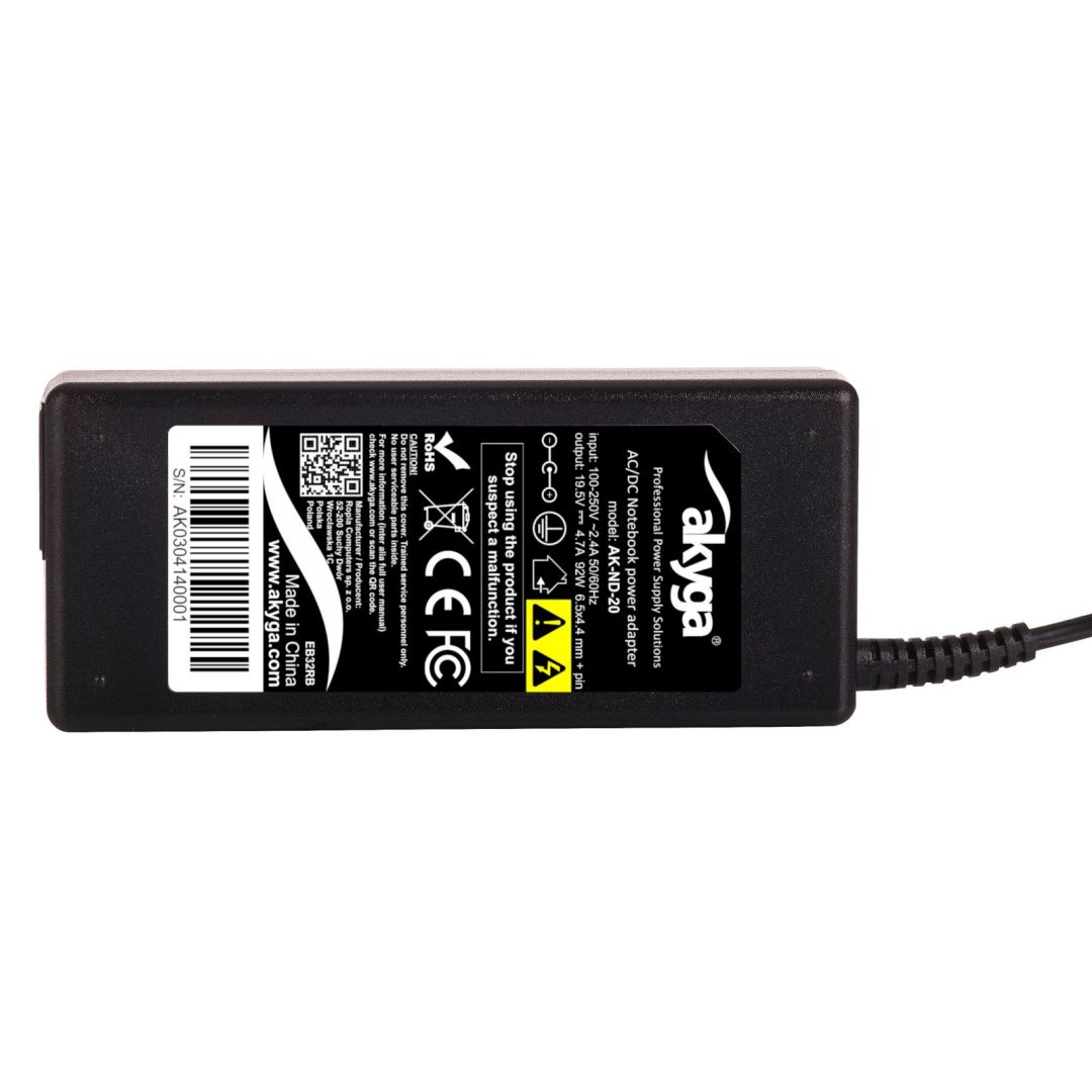 Akyga AK-ND-20 19,5V / 4,7A 92W 6,5x4,4mm Sony hálózati notebook töltő