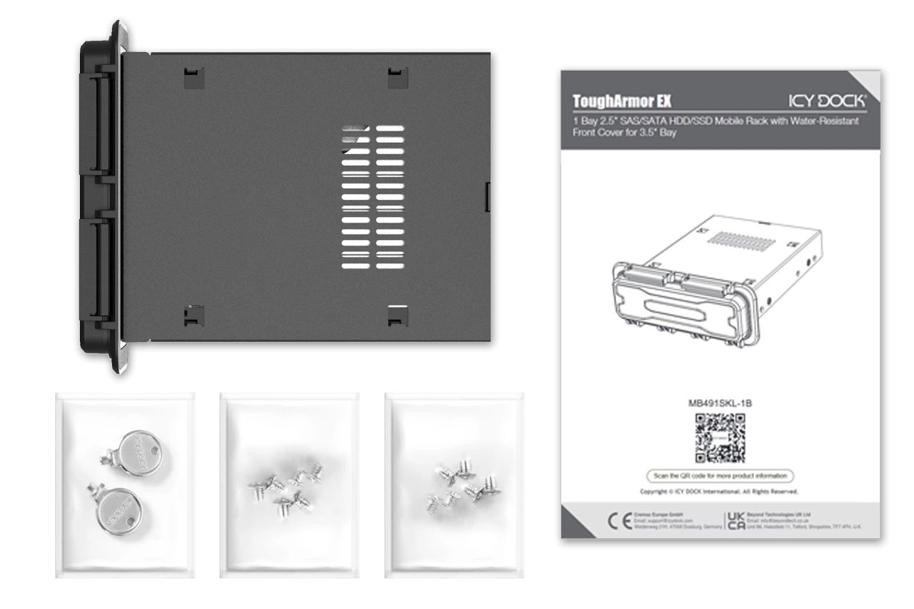 IcyDock ToughArmor EX MB491SKL-1B Ruggedized 1 Bay 2.5