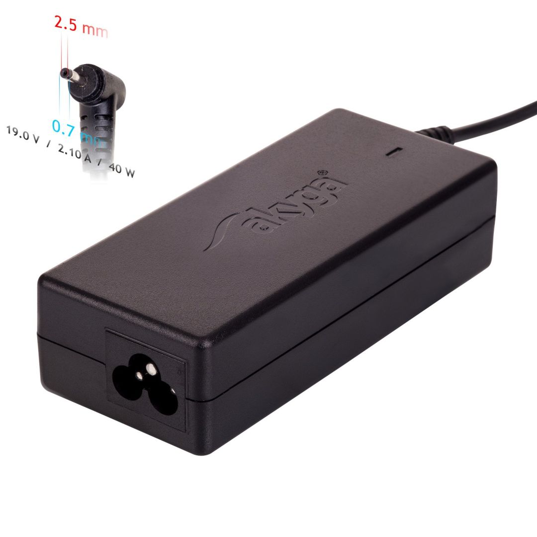 Akyga AK-ND-23 19V / 2,1A 40W 2,5x0,7mm Asus hálózati notebook töltő