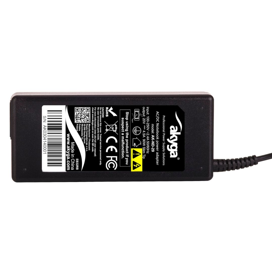 Akyga AK-ND-29 20V / 4,5A 90W Slim Tip Lenovo/IBM hálózati notebook töltő