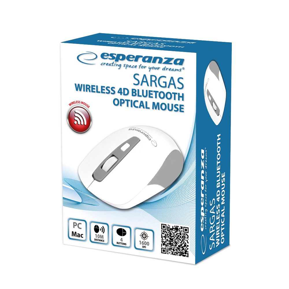 Esperanza EM130W Sargas Bluetooth Mouse White