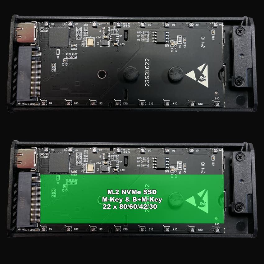 LC Power LC-M2-C-NVME-4 M.2 NVMe SSD Enclosure Black