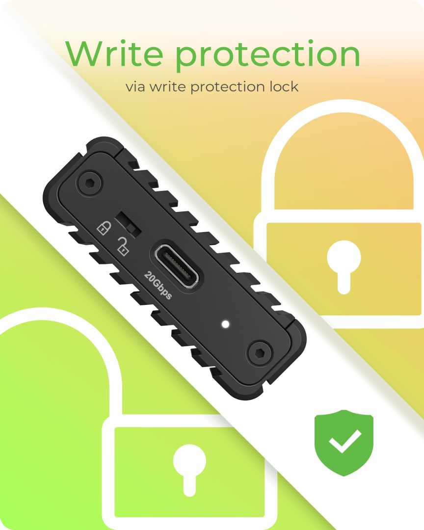 Raidsonic Icy Box IB-1917M-C32a M.2 NVMe SSD Enclosure via USB 3.2 Gen 2x2 Type-C