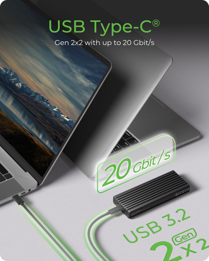 Raidsonic Icy Box IB-1917M-C32a M.2 NVMe SSD Enclosure via USB 3.2 Gen 2x2 Type-C