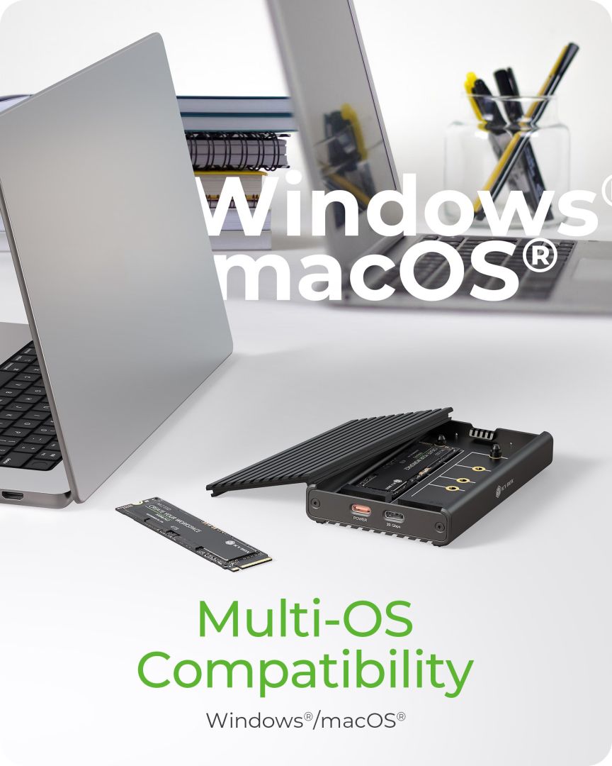 Raidsonic IcyBox IB-2817M-C32 Enclosure for 2x NVMe SSD with USB 3.2 Gen 2x2 Type-C connection