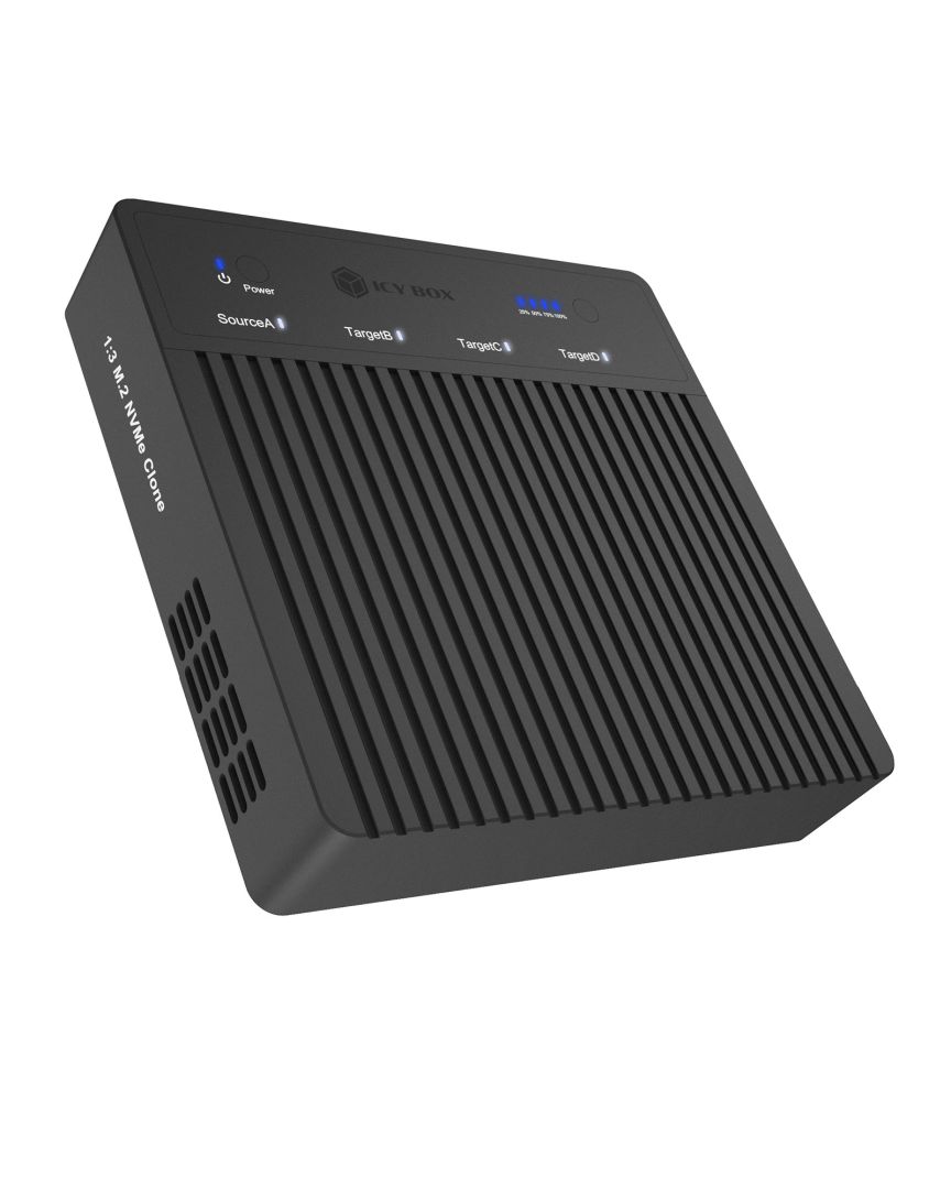 Raidsonic IcyBox IB-4013MCL-C4 4-Bays USB4 Docking & CloneStation (1:3 clone) for NVMe M.2 SSD