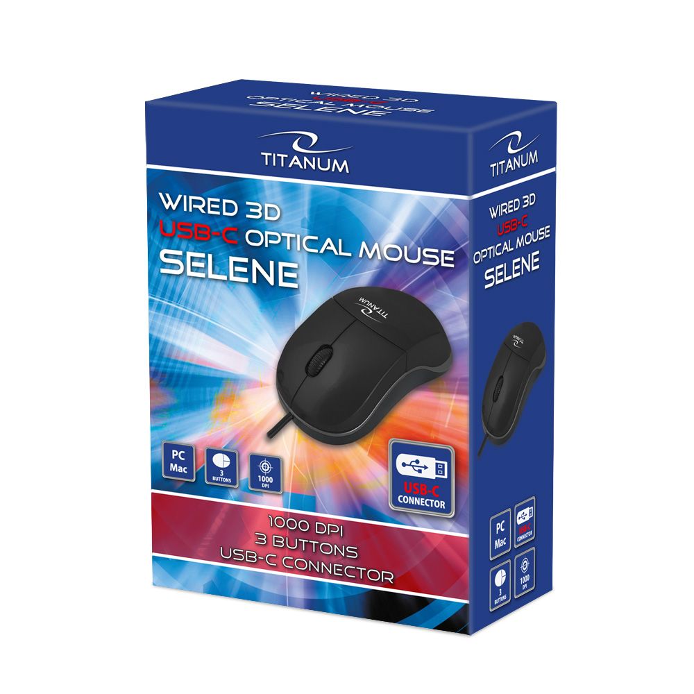 Titanium TM124K Selene Wired Mouse Black