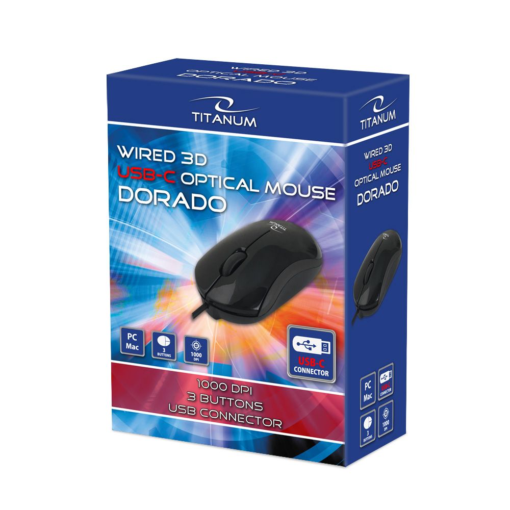 Titanium TM125K Dorado Wired Mouse Black