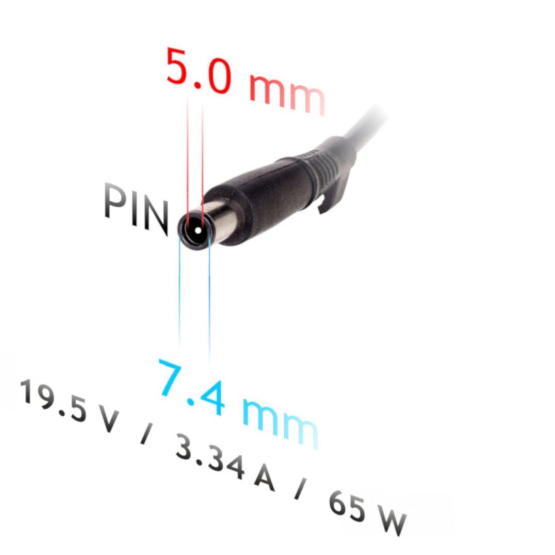Akyga AK-ND-33 19,5V / 3,34A 65W 7,4x5mm Dell autós notebook töltő