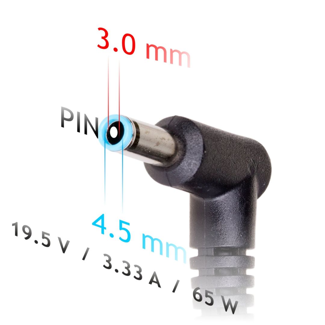 Akyga AK-ND-58 19,5V / 3,34A 65W 4,5x3mm Dell hálózati notebook töltő