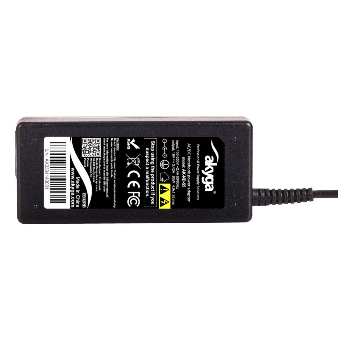 Akyga AK-ND-55 19V / 3,42A 65W 4x1,35mm univerzális hálózati notebook töltő