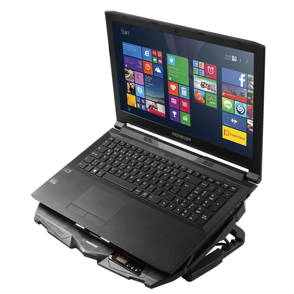 Rampage AD-RC4 Notebook hűtő Black