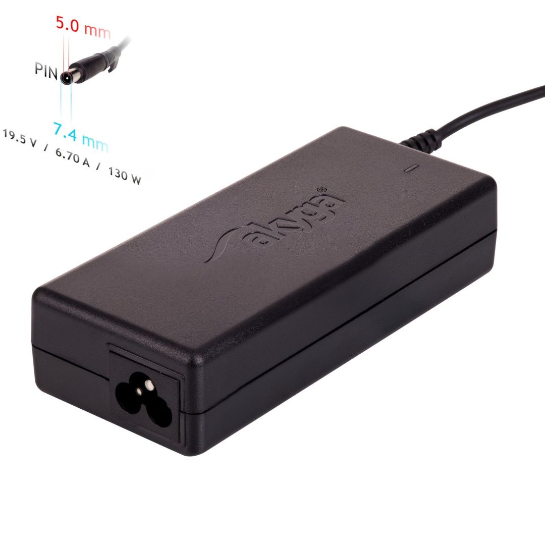 Akyga AK-ND-57 19,5V / 6,7A 130W 7,4x5mm Dell hálózati notebook töltő