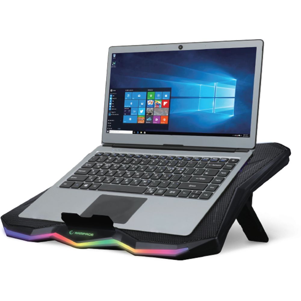 Rampage AD-RC8 Showy RGB Notebook hűtő Black