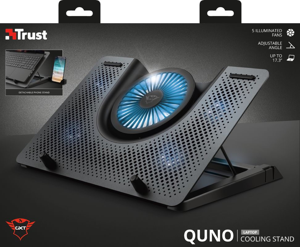 Trust GXT 1125 Quno Notebook hűtő Black